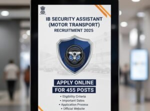 Read more about the article IB Security Assistant (Motor Transport) Recruitment 2025 – Apply Online for 455 Posts